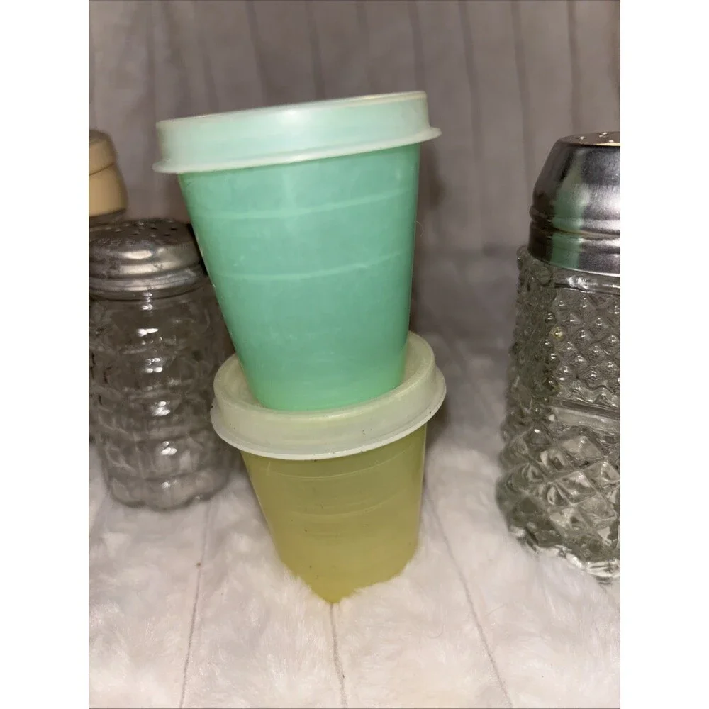 Vintage salt & pepper Shaker Lot Anchor Hocking Wexford, Daniell's, Tupperware